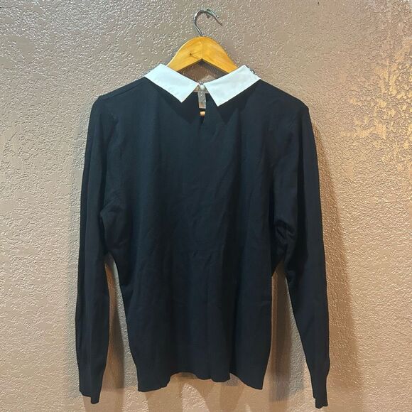 Sioni Milano Women’s XL Black Long Sleeve Work Shirt Top - Picture 3 of 7